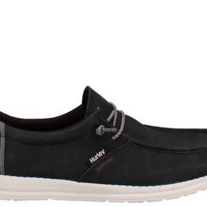 Hurley Laguna Men's Casual Slip On Shoes Black Memory Foam Water Repellent 10